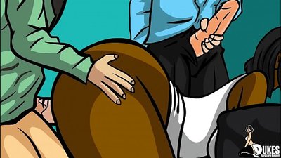 Ang mga estudyante nakighilawas sa itom nga magtutudlo pagkahuman sa klase